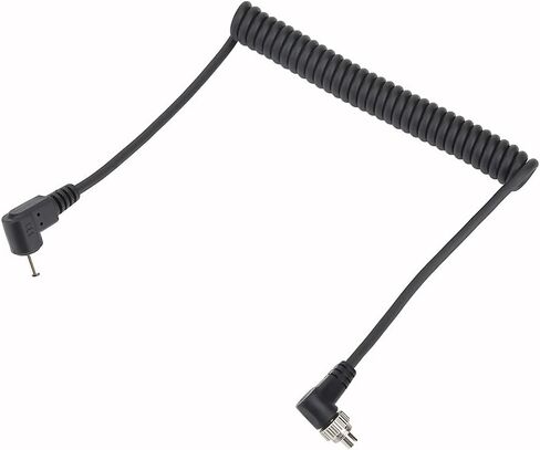 Acouto 2.5mm Flash Sync Cable for Professional Photography with Screw Lock Coiled Design for Camera Flash Trigger 100cm Long in Kuwait