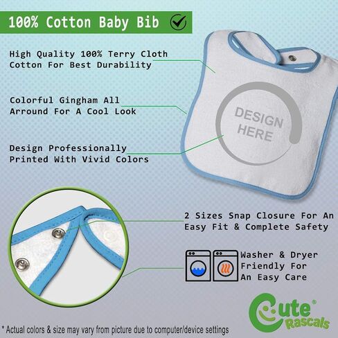 Toddler & Baby Bibs Burp Cloths Dad I'm Proof My Daddy Doesn't Shoot Blanks Cotton Baby Items for Baby Girl & Boy White Blue Design Only in Kuwait