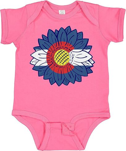 inktastic Colorado Flag Sunflower Baby Bodysuit in Kuwait