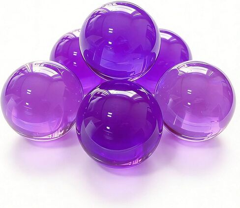 40Mm Acrylic Ball Set, Decorative Balls for Bowl Filler, Solid Acrylic Contact Juggling Balls, Colorful Acrylic Spheres for Decor,Black,6Packs in Kuwait