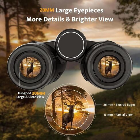80x80 Binoculars for Adults for Bird Watching Sightseeing Hunting Camping | Lightweight Travel 6mm Objective Optical Glass Lens Lightweight Kids High Power Stand Bird Watching Binocular Hiking Camping in Kuwait