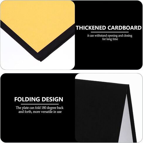 ULTECHNOVO Folding Photography Reflective Board for Jewelry and Still Life, A3 Black White Gold Light Diffuser Background Panel, Portable Camera Lighting Reflector for Studio and Outdoor Use in Kuwait