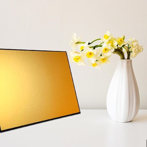 ULTECHNOVO Folding Photography Reflective Board for Jewelry and Still Life, A3 Black White Gold Light Diffuser Background Panel, Portable Camera Lighting Reflector for Studio and Outdoor Use in Kuwait