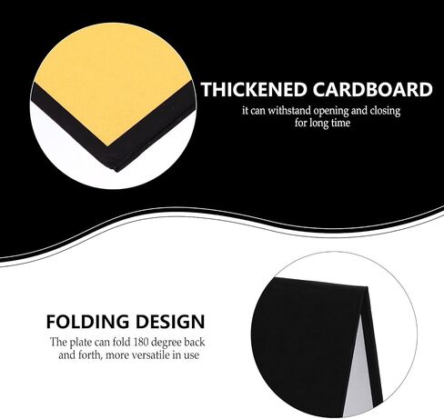 ULTECHNOVO Folding Photography Reflective Board for Jewelry and Still Life, A3 Black White Gold Light Diffuser Background Panel, Portable Camera Lighting Reflector for Studio and Outdoor Use in Kuwait