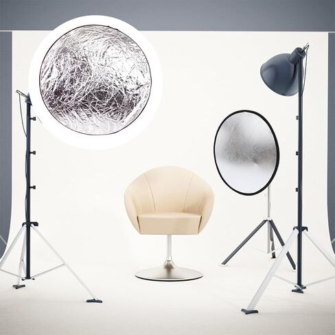 ULTECHNOVO 60cm 5-in-1 Portable Photography Reflector and Soft Light Diffuser Panel for Studio and Outdoor Photo Shoots in Kuwait