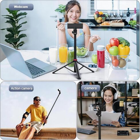 80'' Webcam-Tripod Floor-Stand for Logitech Brio-101 100 / Brio 301 300 / C920x / MX Brio 4K / C922x / C925e / Brio 500 / Brio 4K Webcams in Kuwait