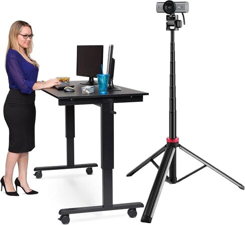 80'' Webcam-Tripod Floor-Stand for Logitech Brio-101 100 / Brio 301 300 / C920x / MX Brio 4K / C922x / C925e / Brio 500 / Brio 4K Webcams in Kuwait