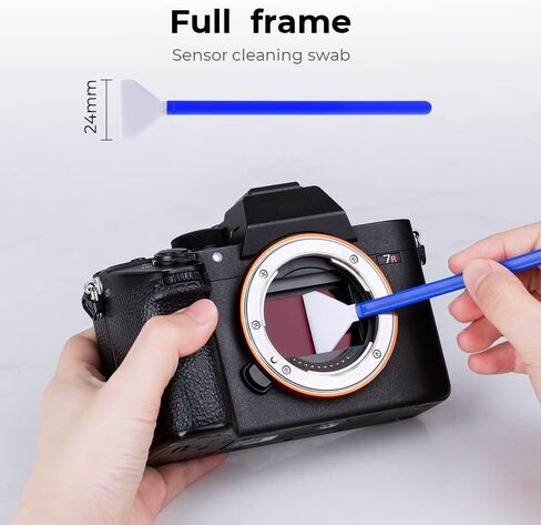 K&F CONCEPT Full-Frame Sensors Cleaning Swabs X20,for DSLR CCD CMOS | 24mm,Vacuum Sealed, Soft and Flexible, Smooth and Lint-Free,Precision Cleaning,for Nikon Sony Canon Camera Clean,MA01 in Kuwait