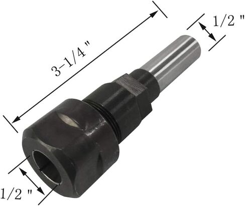 1 Pcs 1/2-Inch Shank Router Bit Collet Extension, Adapter for 1/2-inch Shank Bits Extends The Router Bit an Additional 2-1/4" in Kuwait
