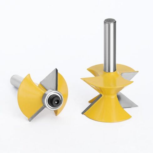 2 Pcs 8Mm Shank 90 Degree V Design Groove Edge Banding Router Bits Set Plate Splicing Woodworking Milling Cutter in Kuwait
