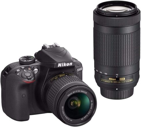 Nikon D3400 w/AF-P DX NIKKOR 18-55mm f/3.5-5.6G VR & AF-P DX NIKKOR 70-300mm f/4.5-6.3G ED in Kuwait