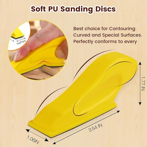 Micro Detail Sander Kit, 3.5" x 1" Mini Handle Sander with 120 PCS Sandpaper 40-600 Grit for Wood Finishing, Crafts, Tight Spaces and Small Projects in Kuwait