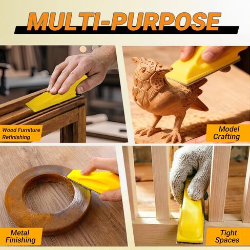 270 PCS Mini Detail Sanding Kit, 80-1000 Grit Sandpaper with Finger Sanding Blocks for Small Areas and Corners, Ideal for Woodworking, Furniture Repair, Crafts and DIY in Kuwait