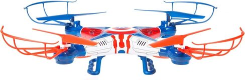 Marvel Captain America 2.4GHz 4.5CH RC Flying Drone, 360° Flip, LED Lights | Officially Licensed RC Drone Includes Rechargeable Battery, Transmitter and USB Charger, Features 3 Speed Modes, Ages 14+ in Kuwait