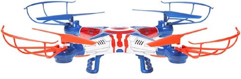 Marvel Captain America 2.4GHz 4.5CH RC Flying Drone, 360° Flip, LED Lights | Officially Licensed RC Drone Includes Rechargeable Battery, Transmitter and USB Charger, Features 3 Speed Modes, Ages 14+ in Kuwait