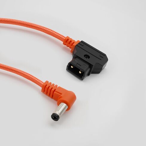 D-Tap to DC 5.5x2.1mm 12V Coiled Power Cable Suitable for Canon C70 Atomos Ninja Shogun SmallHD Indie 7 Blackmagic Video Assist KiPRO, Right Angle DC Plug to V-Mount Gold Mount Battery Adapter in Kuwait