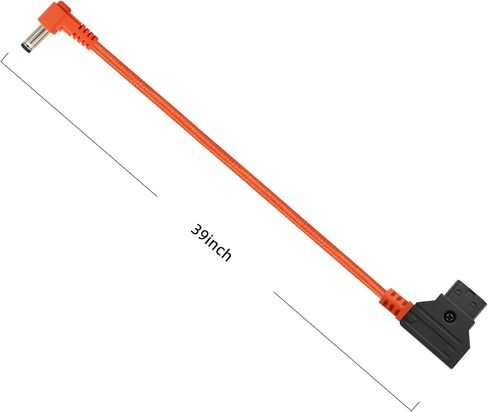 D-Tap to DC 5.5x2.1mm 12V Coiled Power Cable Suitable for Canon C70 Atomos Ninja Shogun SmallHD Indie 7 Blackmagic Video Assist KiPRO, Right Angle DC Plug to V-Mount Gold Mount Battery Adapter in Kuwait
