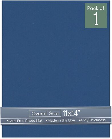 CountryArtHouse Bottle Blue Acid Free 11x14 Backing Board - Uncut Photo Mat Board - 10 Sheets in Kuwait