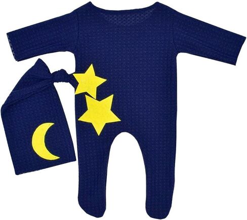 Newborn Photography Outfit Baby Photoshoot Props Star Moon Decoration Infant Photo Prop Bear Outfits New Born in Kuwait