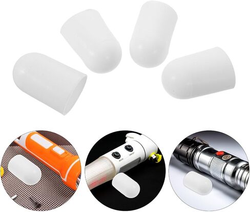 DOITOOL Flashlight Diffuser Cap 31-35mm Heads Soft Light Cover for 4pcs | Silicone Dome, White round Profile, Waterproof Build, Universal Fit for Lamp Heads 31 to 35mm, Emergency and Camping Use in Kuwait