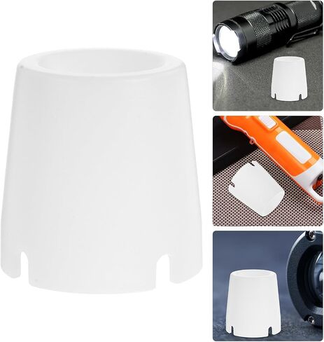 NUOBESTY Flashlight Diffuser Dome Cover Anti Glare Plastic Cap | White Plastic Build, Portable Design for Leds and Flashlights, Reading and Camping Use, Enhanced Illumination in Kuwait