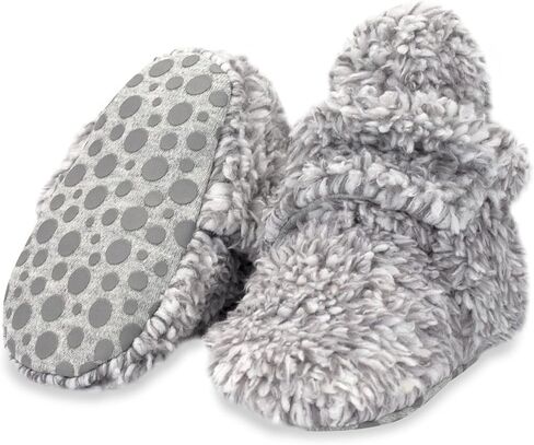 Zutano Baby Furry Fleece Booties with Grippers, Organic Cotton Lining | Warm protection,Easy on and off,Flexible fit,Everyday versatility,Gentle on delicate skin,Thoughtful design in Kuwait