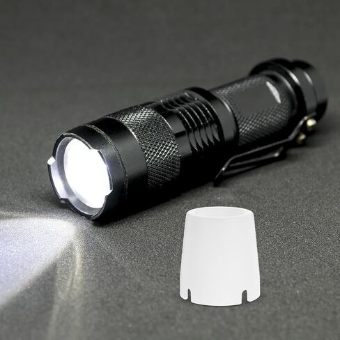 White Diffuser Plastic Flashlight Cover Dome Anti Glare | Indoor Lighting and Reading, Fits Flashlights and Lighting Devices, Portable Design, Soft Light Output in Kuwait