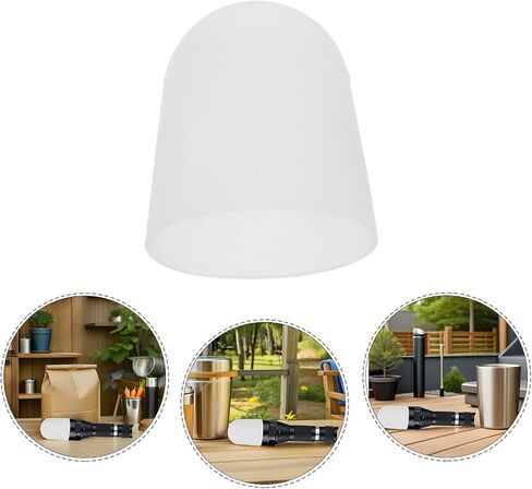 Flashlight Dome Diffuser Cap 49-53mm Silicone White for Reading | Adjustable Clip-on Attachment, Gentle Illumination for Indoor Use, Portable Style Eye Comfort in Kuwait