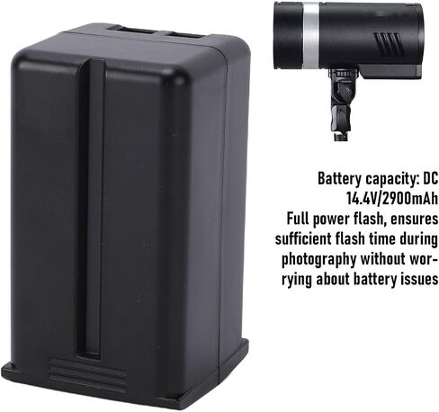 GOWENIC Camera Flash Battery Replacement, 2900mAh Lithium Ion Battery Pack for AD300 II Outdoor Studio Flash, with High Capacity and Long Lifespan in Kuwait