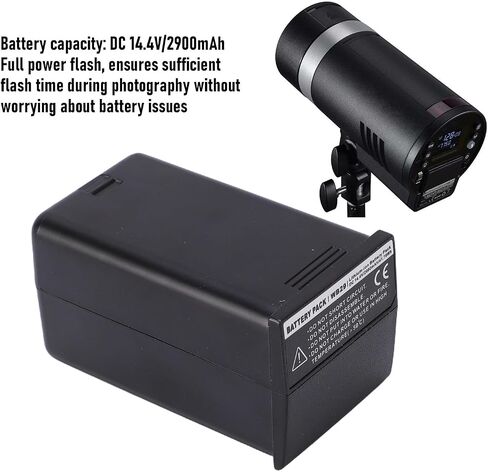 GOWENIC Camera Flash Battery Replacement, 2900mAh Lithium Ion Battery Pack for AD300 II Outdoor Studio Flash, with High Capacity and Long Lifespan in Kuwait