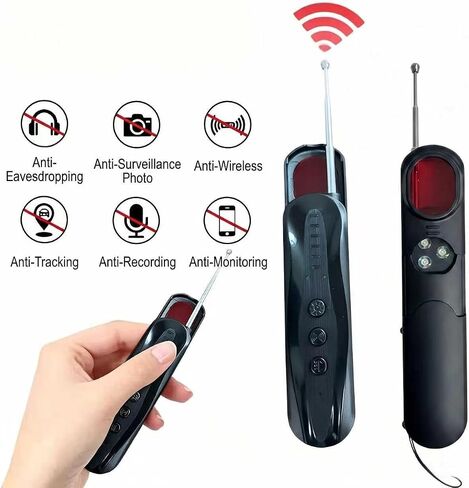 Hidden Camera Detector,RF Signal & Infrared Lens Finder Privacy Device | 5-in-1 scanner with RF,magnetic and GPS tracker detection,vibration alert.Portable privacy protection for hotel,travel & home in Kuwait