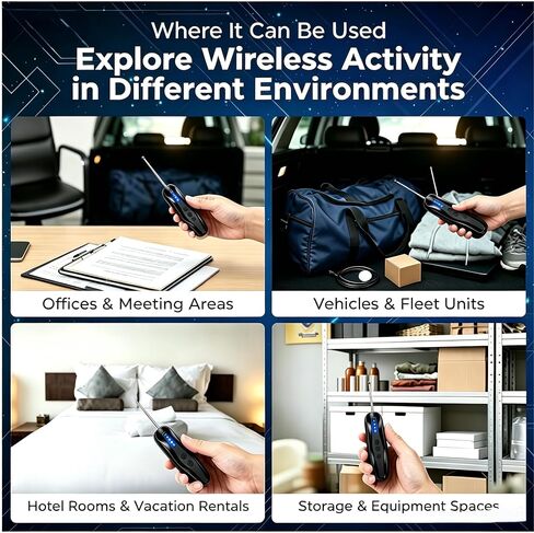 Hidden Camera Detector,RF Signal & Infrared Lens Finder Privacy Device | 5-in-1 scanner with RF,magnetic and GPS tracker detection,vibration alert.Portable privacy protection for hotel,travel & home in Kuwait