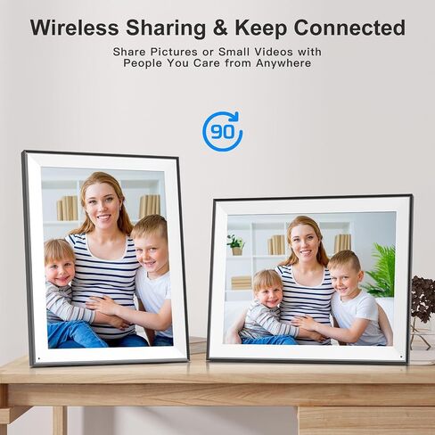 17" Digital Picture Frame Large-WiFi-Photo-Frame - 1280 * 960 FHD Touchscreen Display, 32GB Electronic Frame, Wall Mounted, Load Photos and Videos from Phone via App Email, Free Cloud, Gifts for Mom in Kuwait
