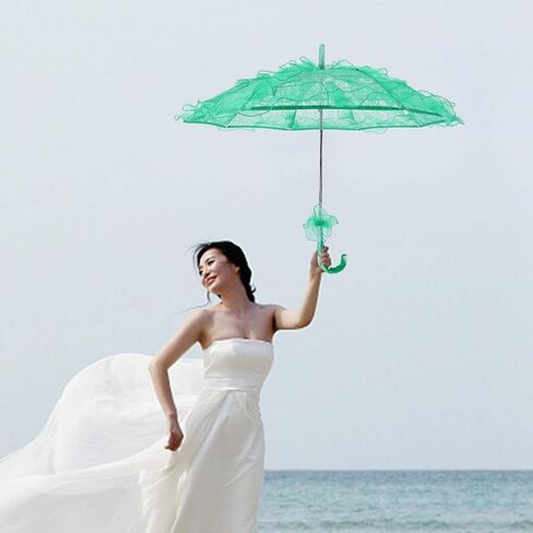 Wedding Lace Umbrella, Bridal Umbrella, Elegant and Stylish for Photo Booth Props(green) in Kuwait