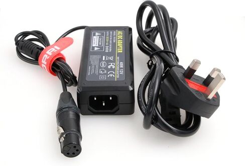 12 Volt DC 3Amps AC Adapter with 4 Pin XLR Plug 36W Adapter for Sony Venice PMW-F55 Cameras BM090 LM-0750W & LM-0950W Fostex PD-6 Aja Ki Pro in Kuwait