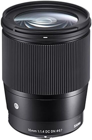 Sigma 16mm F1.4 DC DN Contemporary for L Mount | f/1.4 aperture with stepping motor and brass mount for photography, videography and vlogging in Kuwait