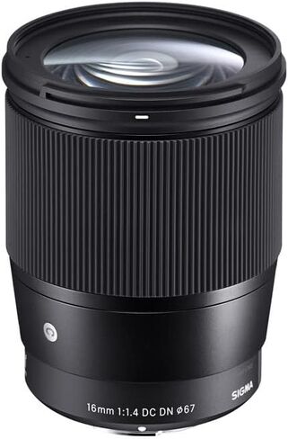Sigma 16mm F1.4 DC DN Contemporary for L Mount | f/1.4 aperture with stepping motor and brass mount for photography, videography and vlogging in Kuwait