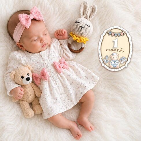 Wooden Baby Monthly Milestone Signs Blue Marine Bear 1-24 Months | Newborn Boy Photography Props, Baby Shower Registry Gift, Infant Age Markers, Growth Tracker, Nursery Decor Keepsake, Oval in Kuwait