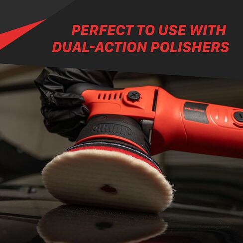Maxshine 5" Universal Wool Buffing & Polishing Pad for Cutting | 100% Natural Wool with Hook & Loop Backing | DA Polisher Compatible | Professional Pad for Heavy Defect Removal & Paint Correction in Saudi Arabia