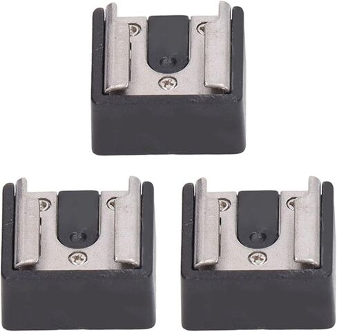 Fabater 3PCS Flash Hot Shoe Mount Adapter, Metal Hot Shoe Bracket with 1/4in Screw Thread for Camera Tripod Flash Stand, Compatible with Flashes in Kuwait