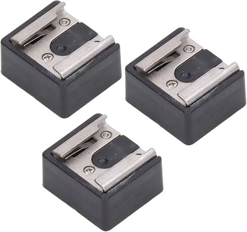 Fabater 3PCS Flash Hot Shoe Mount Adapter, Metal Hot Shoe Bracket with 1/4in Screw Thread for Camera Tripod Flash Stand, Compatible with Flashes in Kuwait