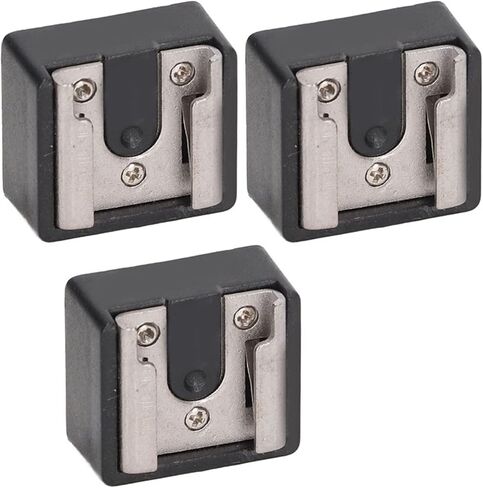 Fabater 3PCS Flash Hot Shoe Mount Adapter, Metal Hot Shoe Bracket with 1/4in Screw Thread for Camera Tripod Flash Stand, Compatible with Flashes in Kuwait