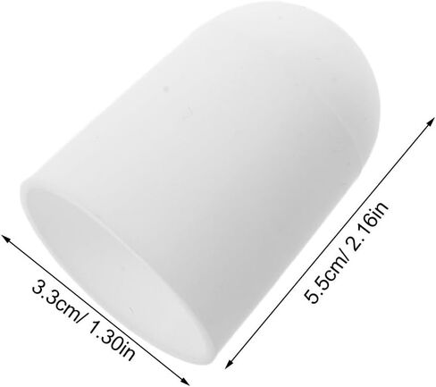 Flashlight Diffuser Cap Silicone Dome Soft Light Cover 31-35mm 4pcs | White round Cover, Universal Fit for Lamp Heads, Waterproof Build, Outdoor Camping and Romantic Evening Use in Kuwait
