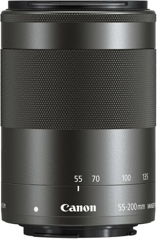 Canon EF-M 55-200mm f/4.5-6.3 Image Stabilization STM Lens (Black) International Version (No Warranty) in Kuwait