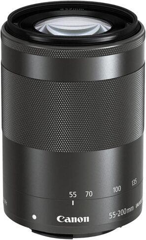 Canon EF-M 55-200mm f/4.5-6.3 Image Stabilization STM Lens (Black) International Version (No Warranty) in Kuwait