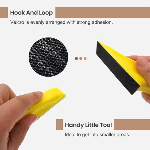 61-Pack Sanding Paper Set with Tools, Viaky 3.66x1.18'' Sandpaper Mixed 80/120/180/240/400/600, 10PCS Assort Grit Each, Hook and Loop Sand Paper for Car, Wood, Wall, Corner Polishing Buffing in Kuwait