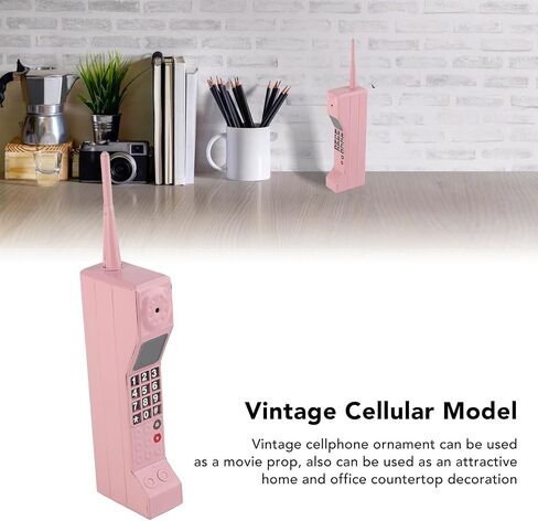 Vintage 90s Cellphone Prop Retro Brick Phone Model for Photography, Movie Scene & Home Decor (12.6in Iron Replica) in Kuwait