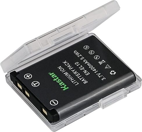Kastar Battery (1-Pack) and Charger Kit for EN-EL10 Battery, MH-63 Charger, Coolpix S60, S80, S200, S210, S220, S230, S500, S510, S520, S570, S600, S700, S3000, S4000, S5100 Cameras in Kuwait