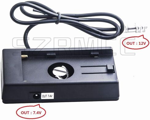 SZRMCC BMPCC 4K Blackmagic Cinema Camera 4K DC 12V Power Supply Mount Plate Adapter for Sony NP-F970 F960 F770 F750 F570 F550 Battery (Straight Cable) in Kuwait