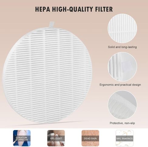 4 Pcs Replacement Filters for MelodySusie HPro/SProR Nail Dust Collector | Reusable Refill Filters, Home or Nail Salons Use in Kuwait